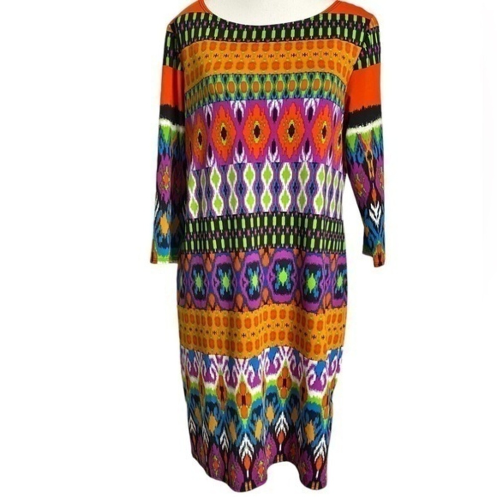Tiana B. Multicolor Women Sheath Long Sleeve Dress